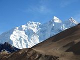 18 Gasherbrum II E, Gasherbrum II, Gasherbrum III North Faces late Afternoon From Gasherbrum North Base Camp 4294m in China